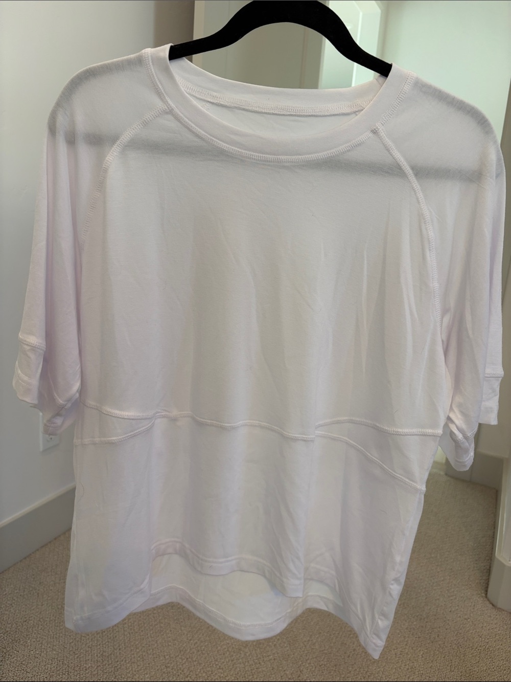 Women's White Short Sleeve Crew Neck Tee